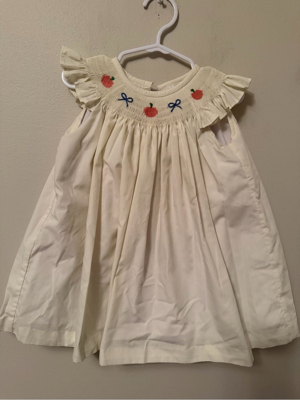 The Beaufort Bonnet Company Cream Pumpkin Smocked Dress